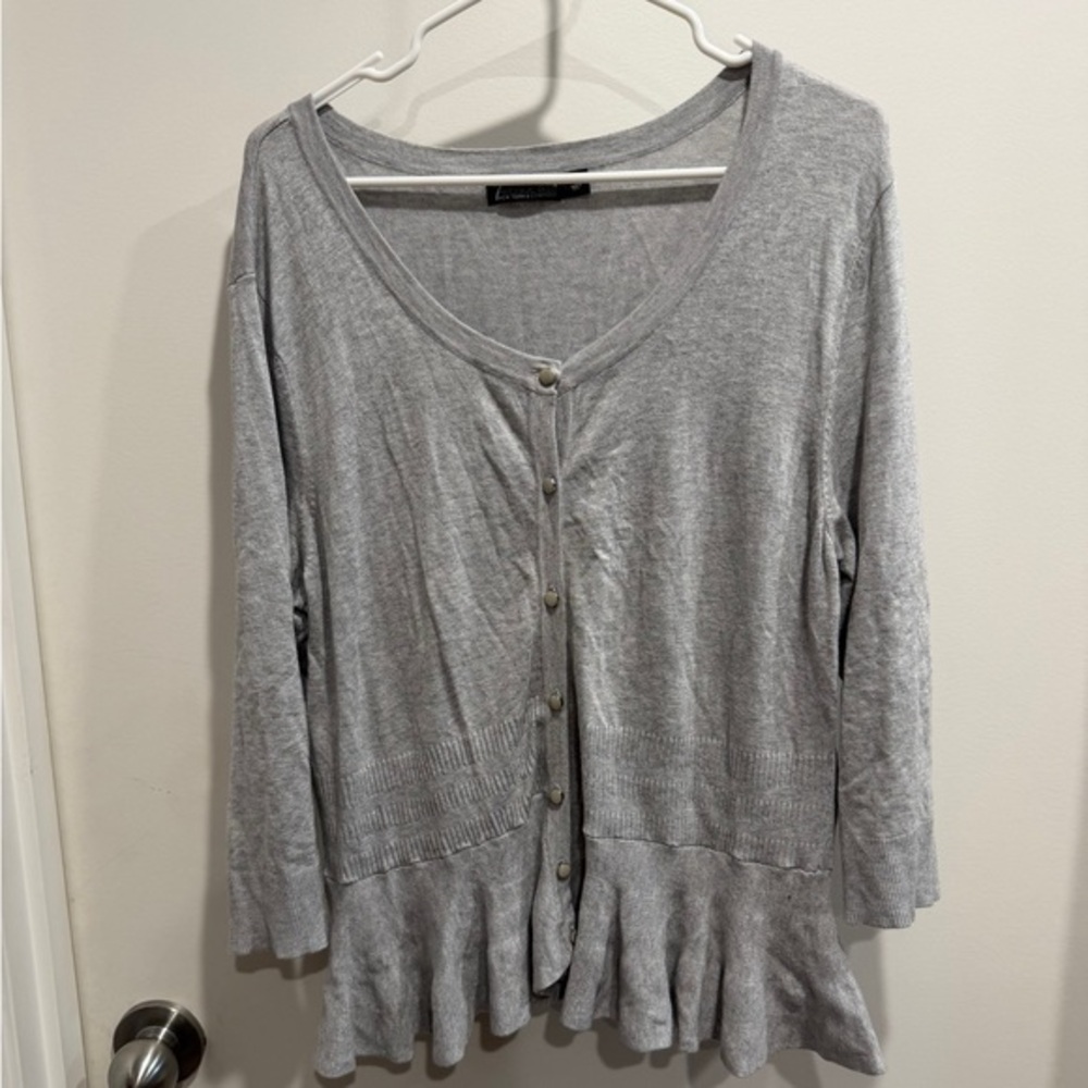 Elegant Gray Button-Down Women's Top